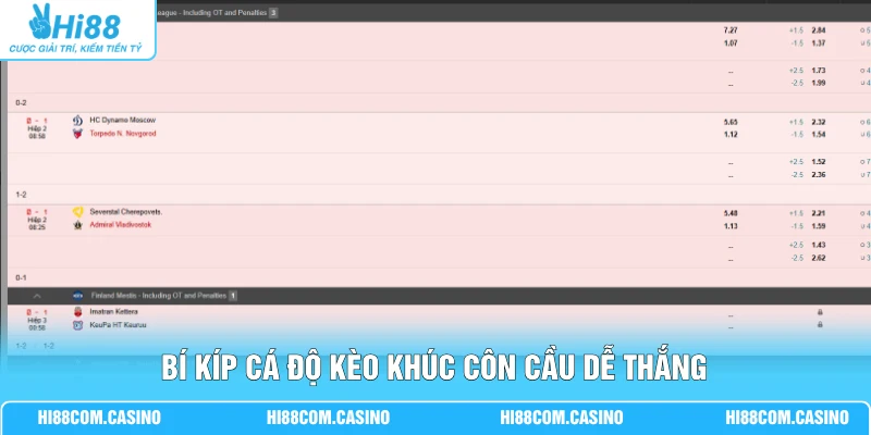Bí kíp cá độ kèo khúc côn cầu dễ thắng