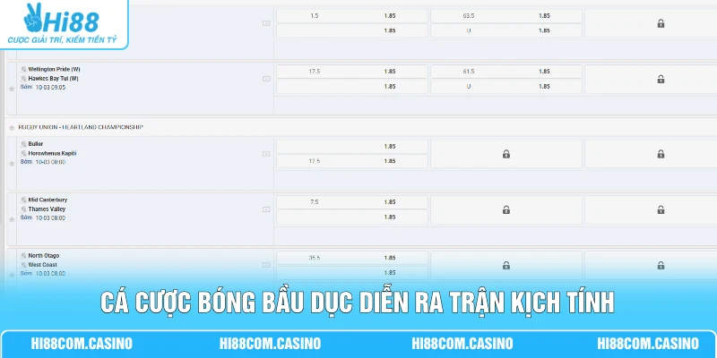 Cá cược bóng bầu dục diễn ra trận kịch tính