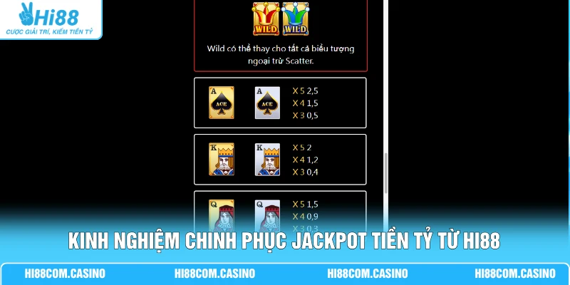 Kinh nghiệm chinh phục Jackpot tiền tỷ từ Hi88