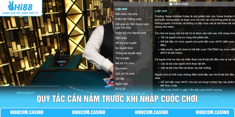Quy tắc cần nắm trước khi nhập cuộc chơi
